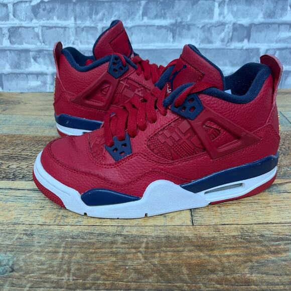 Nike Air Jordan IV 4 Retro "FIBA" Basketball Shoe size 4Y 408452-617 - Picture 1 of 14